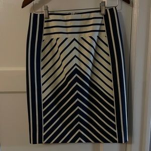 JCrew Pencil Skirt in Navy and Cream
